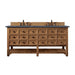 James Martin Furniture - Malibu 72" Double Vanity Cabinet, Honey Alder, w- 3 CM Charcoal Soapstone Quartz Top - 500-V72-HON-3CSP - GreatFurnitureDeal