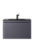 James Martin Furniture - Milan 31.5" Single Vanity Cabinet, Modern Grey Glossy w-Charcoal Black Composite Top - 801V31.5MGGCHB - GreatFurnitureDeal