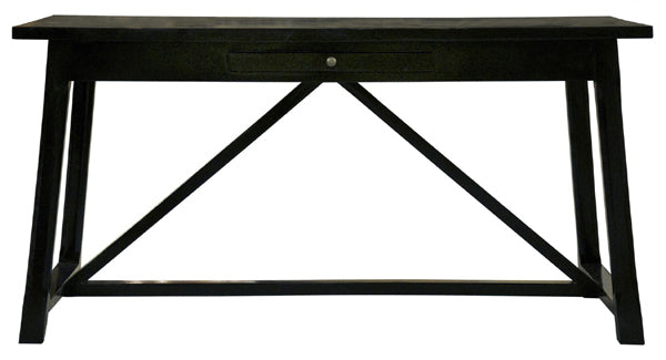 NOIR Furniture - Sutton Desk in Distressed Black - GDES114D1