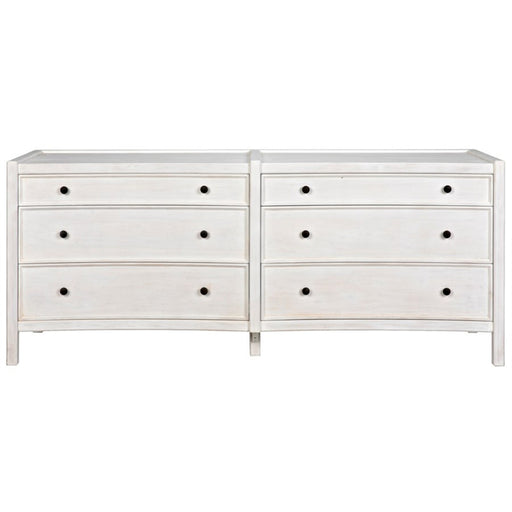 NOIR Furniture - Hampton 6 Drawer Dresser, White Wash - GDRE241WH-2 - GreatFurnitureDeal
