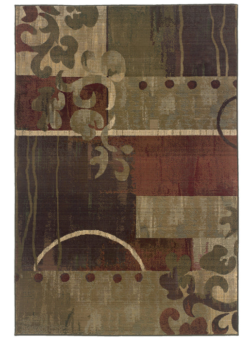 Oriental Weavers - Generations Green/ Red Area Rug - 8007A