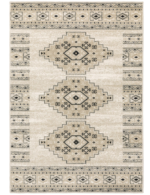 Oriental Weavers - Georgia Ivory/ Grey Area Rug - 643A0 - GreatFurnitureDeal