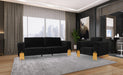VIG Furniture - Divani Casa Georgia- Modern Velvet Glam Black + Gold Sofa Set - VGKNK8622-SET - GreatFurnitureDeal