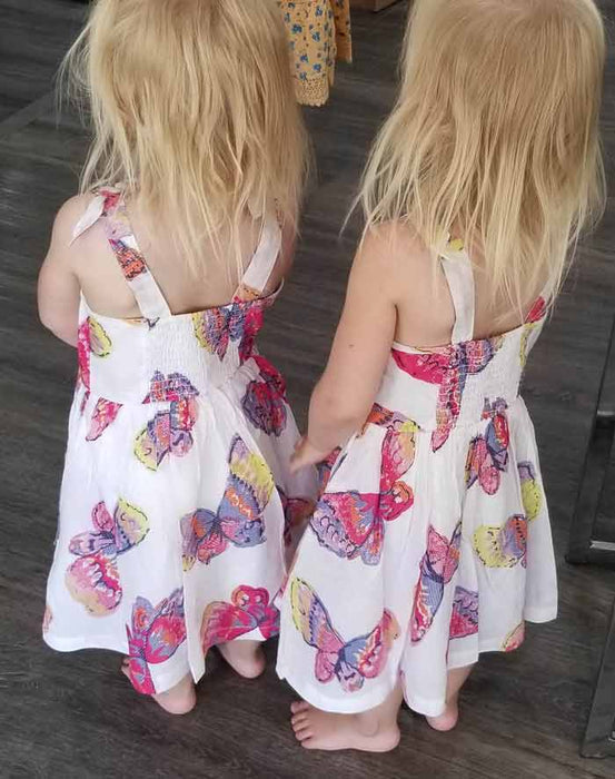 Peek Kids Camila Butterfly Print Dress - XS(4-5)