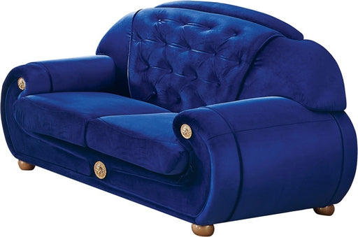 ESF Furniture - Giza Fabric Loveseat in Dark Blue - GIZA2BLUE - GreatFurnitureDeal