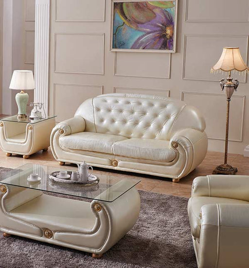 ESF Furniture - Giza Full Leather Sofa in Beige - GIZA3 - GreatFurnitureDeal