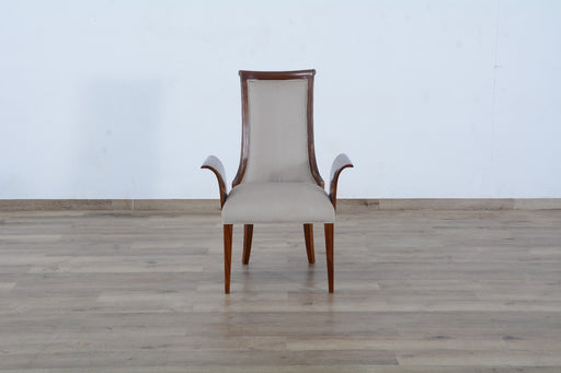 European Furniture - Glamour Arm Chair Set of 2 Dark Moca Natural Wood Grain- 56015-AC - GreatFurnitureDeal