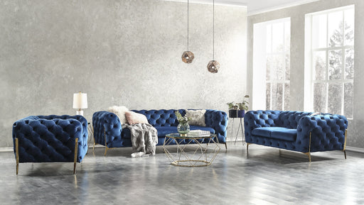 J&M Furniture - Glamour Love Seat in Blue - 17182-L - GreatFurnitureDeal