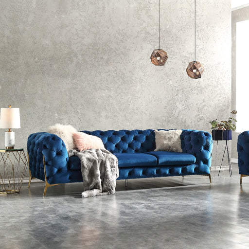 J&M Furniture - Glamour Sofa in Blue - 17182-S - GreatFurnitureDeal