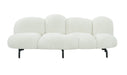 VIG Furniture - Divani Casa Glaster Contemporary White Sherpa 88" Bubble Sofa - VGODZW-20036-WHT-S - GreatFurnitureDeal