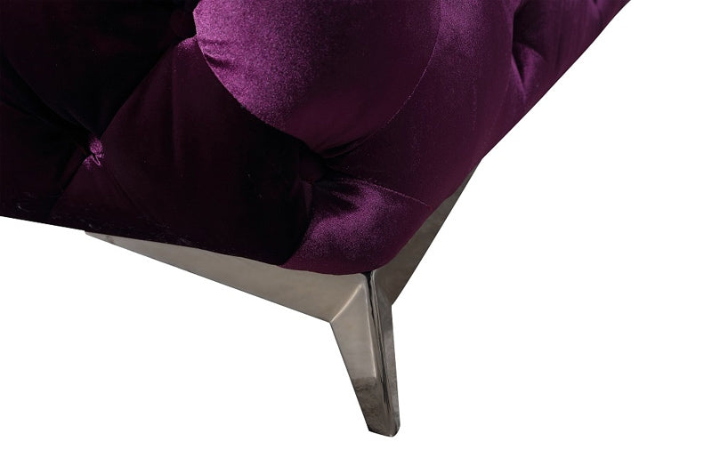 J&M Furniture - Glitz 3 Piece Living Room Set in Purple - 183352-3SET - GreatFurnitureDeal