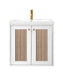 James Martin Furniture - Chianti 24" Single Vanity Cabinet, Glossy White w/ White Glossy Composite Countertop - E303V24GWWG - GreatFurnitureDeal