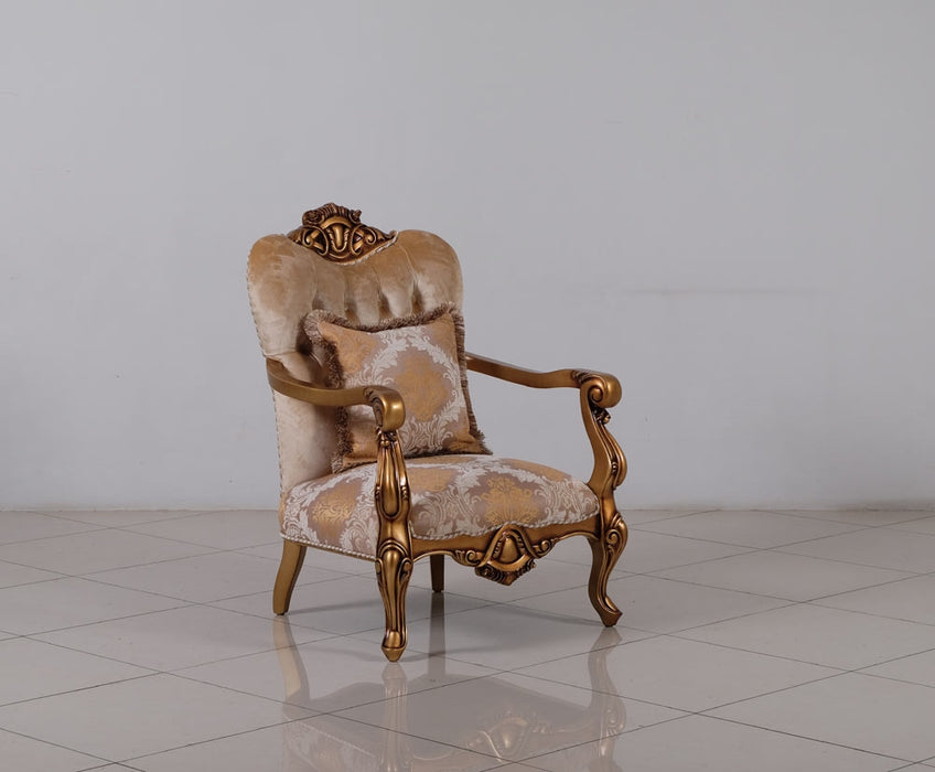 European Furniture - Golden Knights Luxury Chair in Golden Bronze - 4590-C