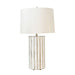 Worlds Away - Gordo White Glass Faceted Table Lamp - GORDO WH - Clearance - GreatFurnitureDeal