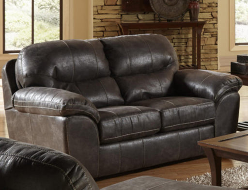 Jackson Furniture - Grant Bonded Leather Loveseat in Steel - 4453-02-STEEL - GreatFurnitureDeal