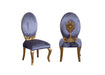 European Furniture - Luxor 5 Piece Luxury Dining Table Set in Gray & Light Gold - 68582-68582G-5SET - GreatFurnitureDeal