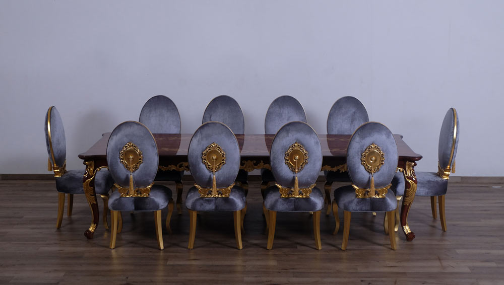 European Furniture - Luxor Luxury Side Chair in Gray - Set of 2 - 68582G-SC - GreatFurnitureDeal