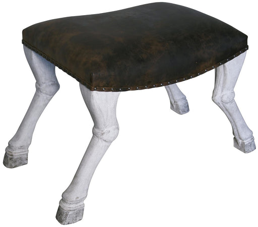 NOIR Furniture - Claw Leg Saddle Stool - GSTOOL113WW - GreatFurnitureDeal