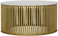 NOIR Furniture - Lenox Coffee Table, Antique Brass, Metal and Stone - GTAB1008MB - GreatFurnitureDeal