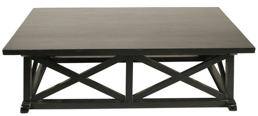 NOIR Furniture - QS Sutton Coffee Table, Hand Rubbed Black - GTAB121HB - GreatFurnitureDeal