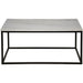 NOIR Furniture - Manning Coffee Table, Black Metal with Quartz Top - GTAB187MTB - GreatFurnitureDeal