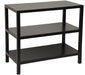 NOIR Furniture - QS 2 Shelf Side Table, Hand Rubbed Black - GTAB235HB - GreatFurnitureDeal