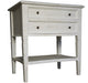 NOIR Furniture - QS Oxford 2 Drawer Side Table, White Wash - GTAB246WH - GreatFurnitureDeal