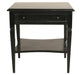 NOIR Furniture - Oxford 1 Drawer Side Table, Hand Rubbed Black - GTAB247HB - GreatFurnitureDeal