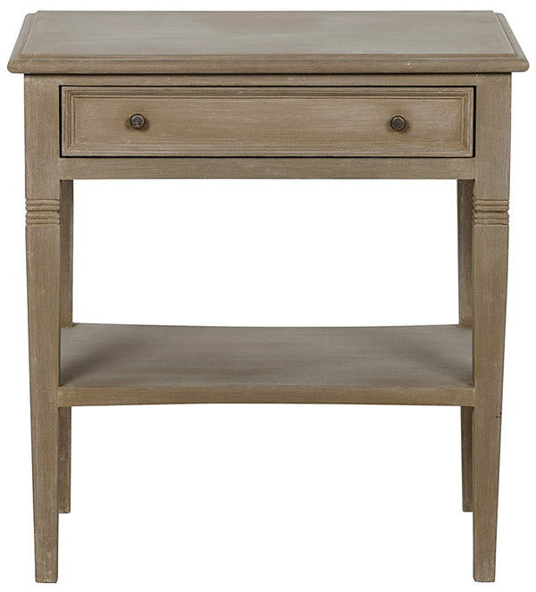 NOIR Furniture - Oxford 1 Drawer Side Table, Weathered - GTAB247WEA - GreatFurnitureDeal