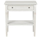 NOIR Furniture - Oxford 1 Drawer Side Table, White Wash - GTAB247WH - GreatFurnitureDeal
