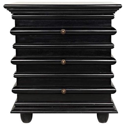 NOIR Furniture - QS Ascona Side Table, Hand Rubbed Black - GTAB277HB - GreatFurnitureDeal