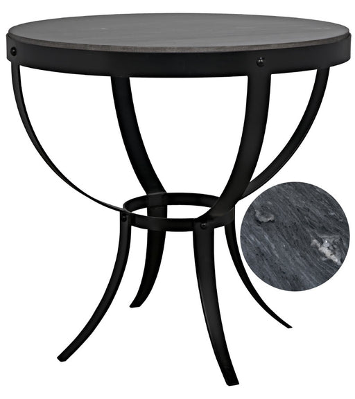 NOIR Furniture - Byron Side Table, Metal with Marble - GTAB286-ML - GreatFurnitureDeal