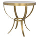 NOIR Furniture - Byron Side Table, Metal W-Brass Fiish, White Stone - GTAB286MB - GreatFurnitureDeal