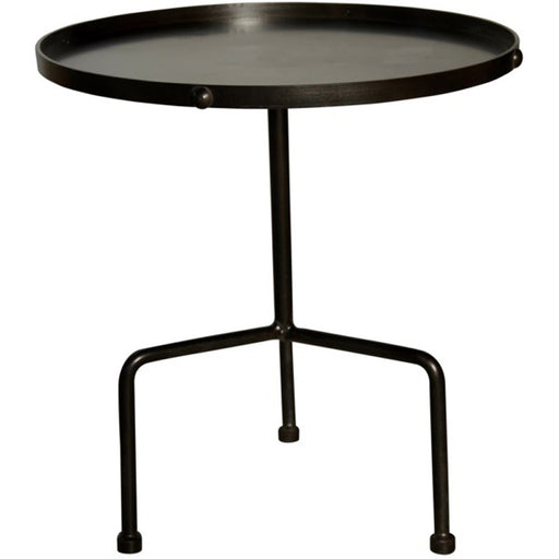 NOIR Furniture - Paige Side Table, Black Metal - GTAB393MTB - GreatFurnitureDeal