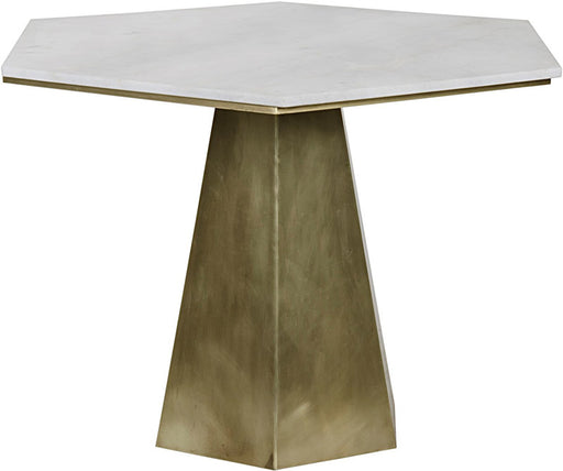 NOIR Furniture - Demetria Table, Quartz, Antique Brass Finish - GTAB500MB - GreatFurnitureDeal