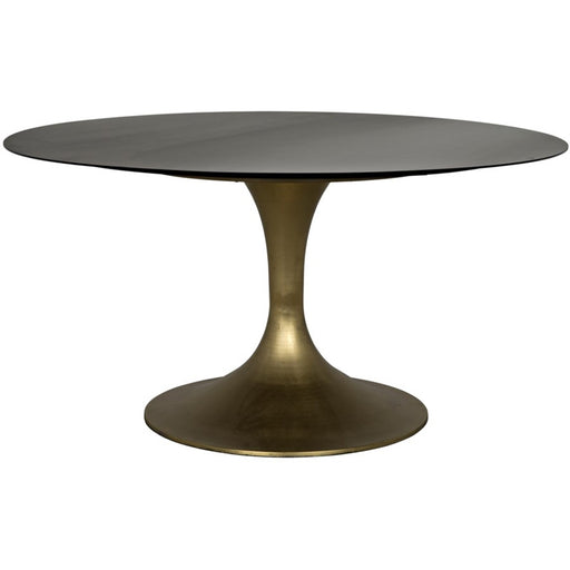 NOIR Furniture - Herno Table in Metal w-Brass Finished Base - GTAB541MB - GreatFurnitureDeal