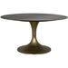 NOIR Furniture - Herno Table in Metal w/Brass Finished Base - GTAB541MB