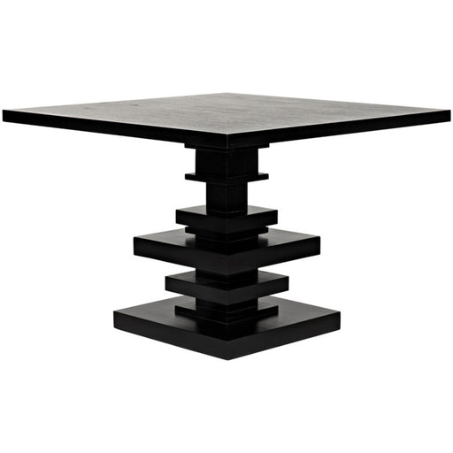 NOIR Furniture - Corum Square Table, Hand Rubbed Black - GTAB543HB - GreatFurnitureDeal