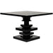 NOIR Furniture - Corum Square Table, Hand Rubbed Black - GTAB543HB - GreatFurnitureDeal
