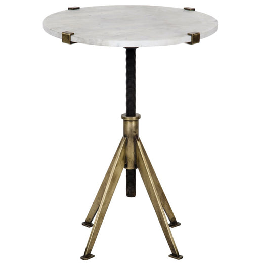 NOIR Furniture - Edith Adjustable Side Table, Small, Antique Brass Finish - GTAB679MB-S - GreatFurnitureDeal