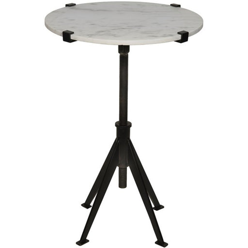 NOIR Furniture - Edith Adjustable Side Table, Black Metal, Small - GTAB679MTB-S - GreatFurnitureDeal