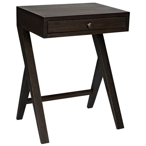 NOIR Furniture - Peter Side Table, Ebony Walnut - GTAB686EB - GreatFurnitureDeal