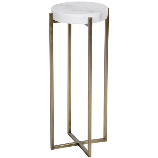 NOIR Furniture - QS Soho Side Table, Antique Brass Finish - GTAB698MB - GreatFurnitureDeal