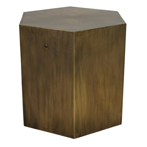 NOIR Furniture - Aria Side Table B, Aged Brass - GTAB702AB-B - GreatFurnitureDeal