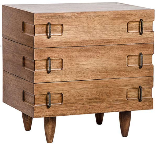 NOIR Furniture - David 32" Side Table, Dark Walnut  - GTAB717DW-S - GreatFurnitureDeal