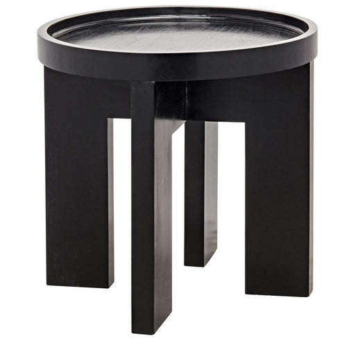 NOIR Furniture - Gavin Side Table, Hand Rubbed Black - GTAB793HB - GreatFurnitureDeal
