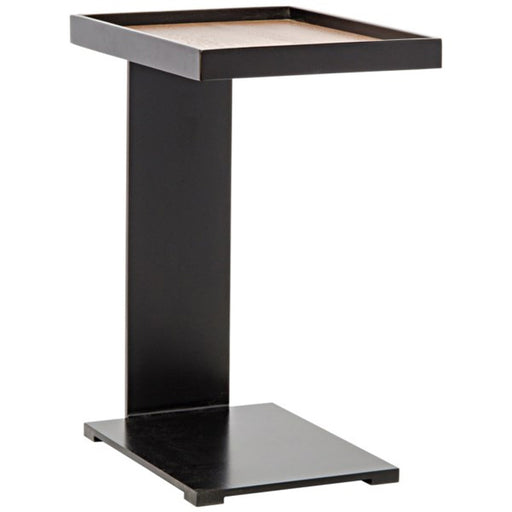 NOIR Furniture - Ledge Side Table with Black Metal - GTAB804MTB