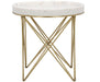 Noir Furniture - Prisma Side Table, Antique Brass Finish - GTAB811MB - GreatFurnitureDeal