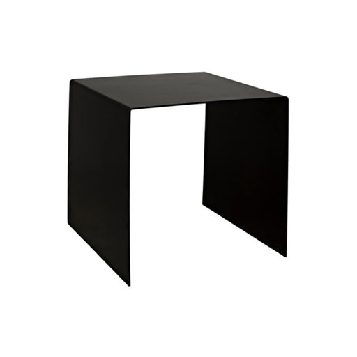 NOIR Furniture - Yves Side Table, Black Metal, Medium - GTAB815MTB-M - GreatFurnitureDeal