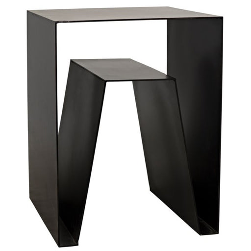NOIR Furniture - Quintin Side Table, Black Metal - GTAB838MTB - GreatFurnitureDeal